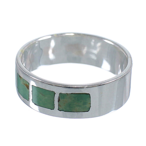 Genuine Sterling Silver And Turquoise Southwest Jewelry Ring Size 5-1/4 VX58418